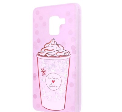 Чохол з блискітками Lovely Stream для Samsung Galaxy S9 G960 Ice cream coffee pink 45152