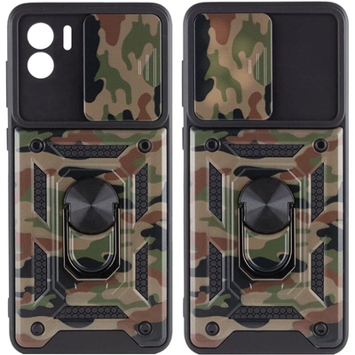 Противоударный чехол Camsh Serg Ring Camo для Xiaomi Redmi A1 Коричневый / Army Brown 66414