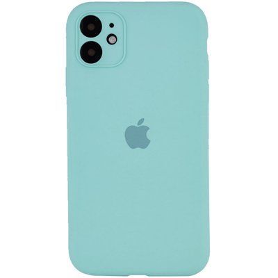 Чохол Silicone Case з захистом камери для Iphone 12 Бірюзовий / Ice Blue 53011