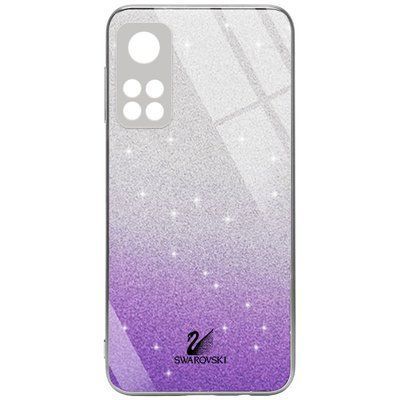 Чохол TPU+Glass Swarovski Full для Xiaomi Mi 10T / Mi 10T Pro Фіолетовий 56061