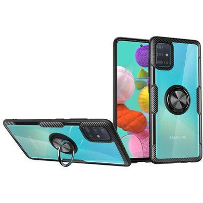 Чехол Din Crystal Magnet Ring для Samsung Galaxy A51 Черный 40435