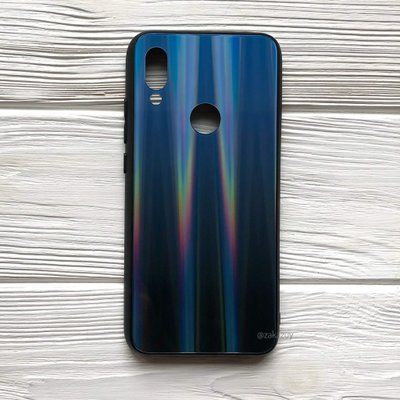 Чехол TPU+Glass Gradient Aurora для Xiaomi Redmi 7 Синий 33816