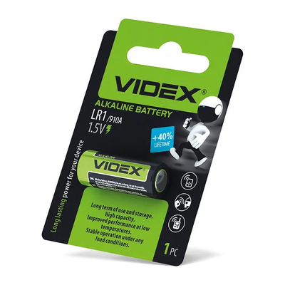Батарейка VIDEX LR1 1шт 84056