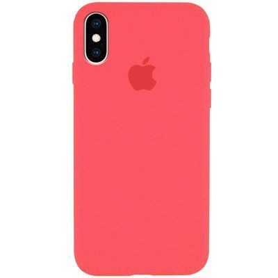 Чехол Silicone Case 360 для Iphone X / XS Арбузный / Watermelon red 53232