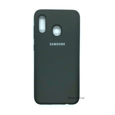 Чехол Silicone Cover для Samsung A205 / A305 Galaxy A20 / A30 Dark Grey 34241