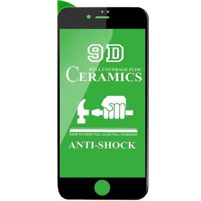 Защитная пленка Ceramics 9D для iPhone 6 / 6s / 7 / 8 / SE 2020 Black 61332