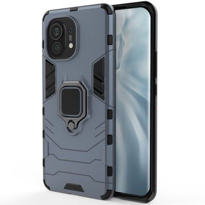 Протиударний чохол Transforme Ring для Xiaomi Mi 11 Lite / 11 Lite 5G NE Сірий / Metal slate 60724
