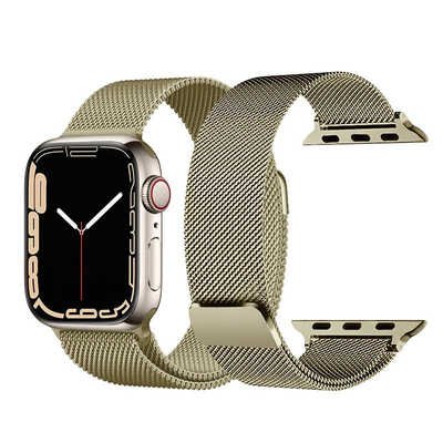 Ремешок Milanese Loop для Apple Watch 42/44/45/49 mm Vintage gold 61814