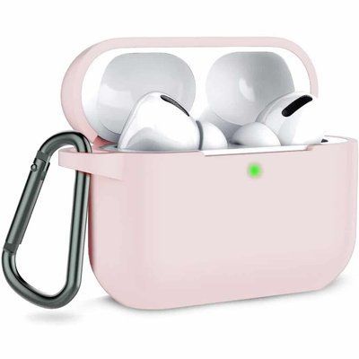 Чохол Silicone Case з карабіном для Apple Airpods Pro Pink Sand 38361
