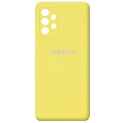 Чехол Silicone Cover Camera для Samsung Galaxy A32 Желтый / Yellow 54634