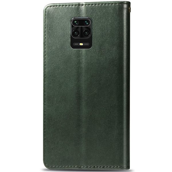 Чехол-книжка ETMA Gelan для Xiaomi Redmi Note 9s / Note 9 Pro / Note 9 Pro Max Зеленый 40553