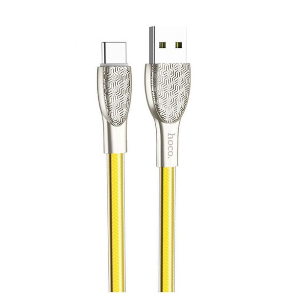 Кабель Hoco U52 Bright USB to Type-C 2.4A 1.2м Gold 38167