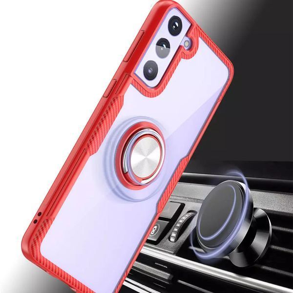 Чехол Din Crystal Magnet Ring для iPhone 13 Pro Бесцветный / Синий 61662