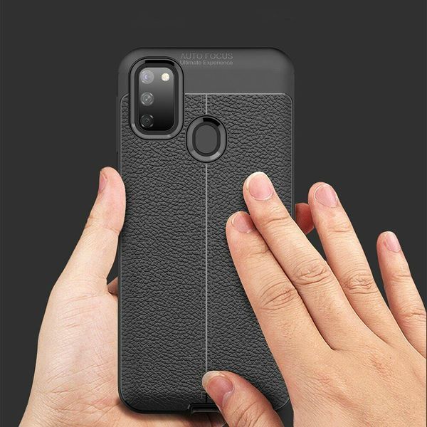 Чехол Imkoz с имитацией кожи для Samsung Galaxy M30s / M21 Black 37239