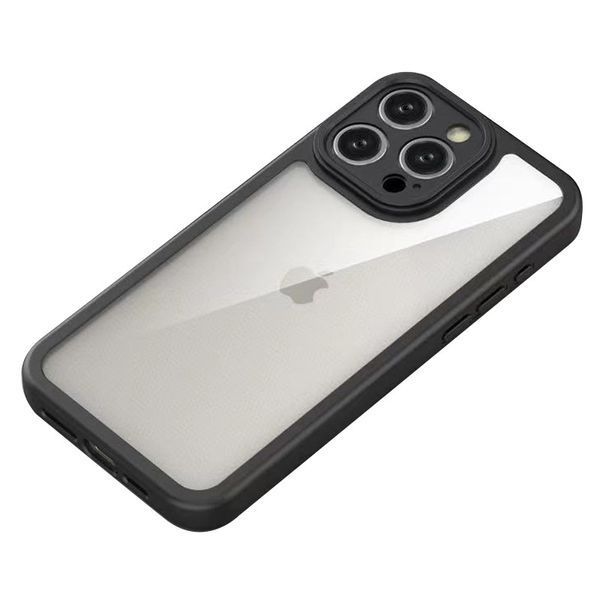 Чехол Colour 1.5mm для Iphone 15 Pro Прозрачный / Black 83248