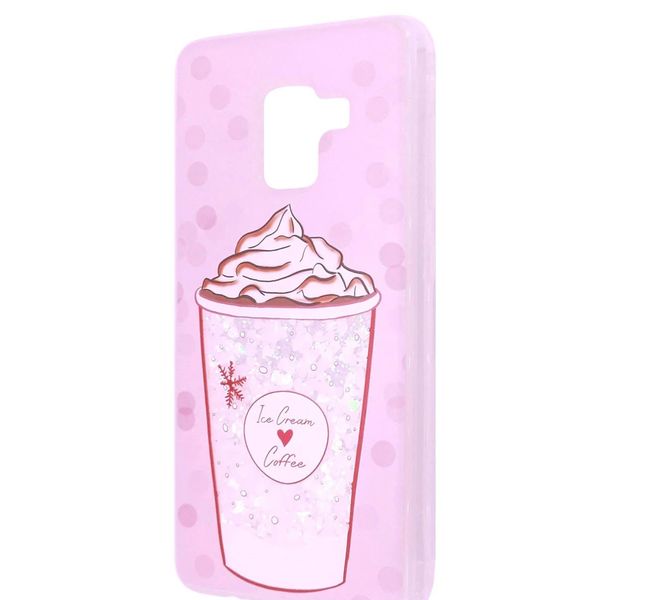 Чехол с блестками Lovely Stream для Samsung Galaxy S9 G960 Ice cream coffee pink 45152