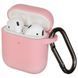 Чехол Silicone Slim с карабином для Apple Airpods 1/2 Crimson 82227 7