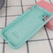 Чехол Silicone Case с защитой камеры для Iphone 12 Бирюзовый / Ice Blue 53011 2