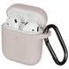 Чехол Silicone Slim с карабином для Apple Airpods 1/2 Crimson 82227 8