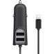 Автомобильное зарядное устройство Baseus Energy Station QC + кабель Lightning 2USB / 5.5A Black 57723 1