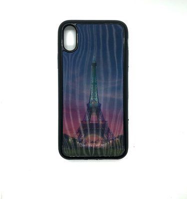 Чехол с переливным эффектом для Iphone X / XS Париж ночной 36255