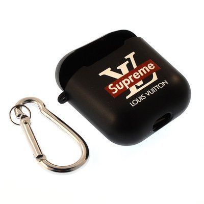 Чехол Matte Protective с карабином для Apple Airpods Supreme Black 32973