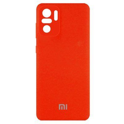 Чехол Silicone Cover Camera для Xiaomi Redmi Note 10 / Note 10s / Poco M5s Оранжевый / Neon Orange 54643