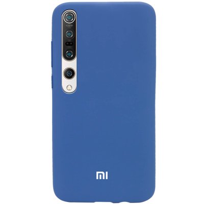 Чехол Silicone Cover для Xiaomi Mi 10 / Mi 10 Pro Синий / Navy Blue 41502