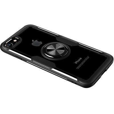 Чохол Din Crystal Magnet Ring для Iphone 7 / 8 / SE 2020 Чорний 44463