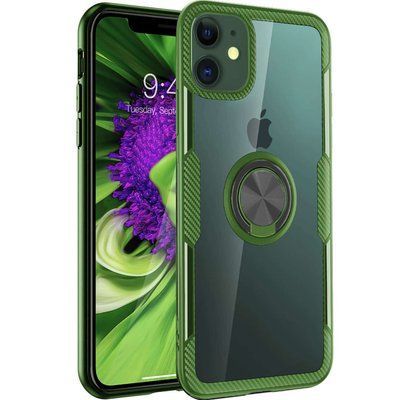 Чохол Din Crystal Magnet Ring для Iphone 11 Оливковий 38181