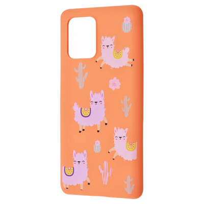 Чехол WAVE Fancy для Samsung Galaxy S10 Lite Funny llamas / peach 61188