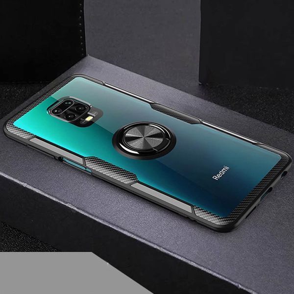 Чехол Din Crystal Magnet Ring для Xiaomi Redmi Note 9s / Note 9 Pro Черный 52868
