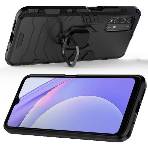 Протиударний чохол Transforme Ring для Xiaomi Redmi 9T Чорний / Soul Black 55353