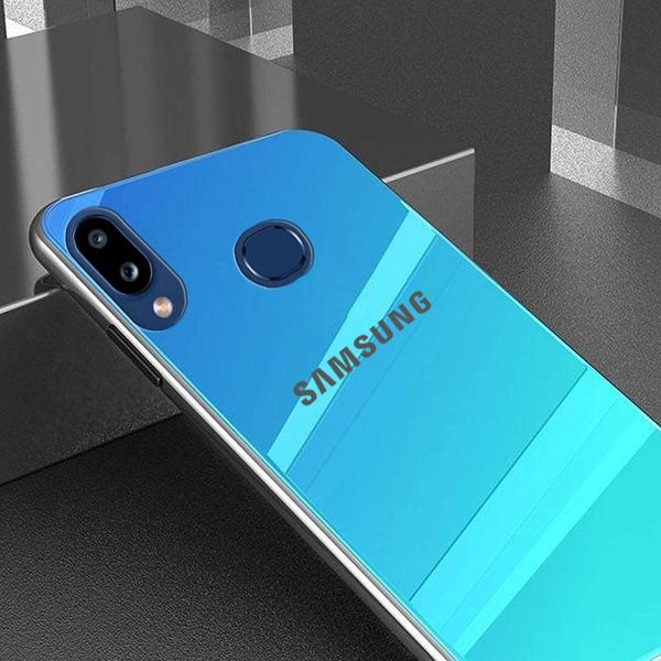 Чохол TPU+Glass Gradient Rainbow для Samsung Galaxy A10s 2019 A107 Блакитний 36628