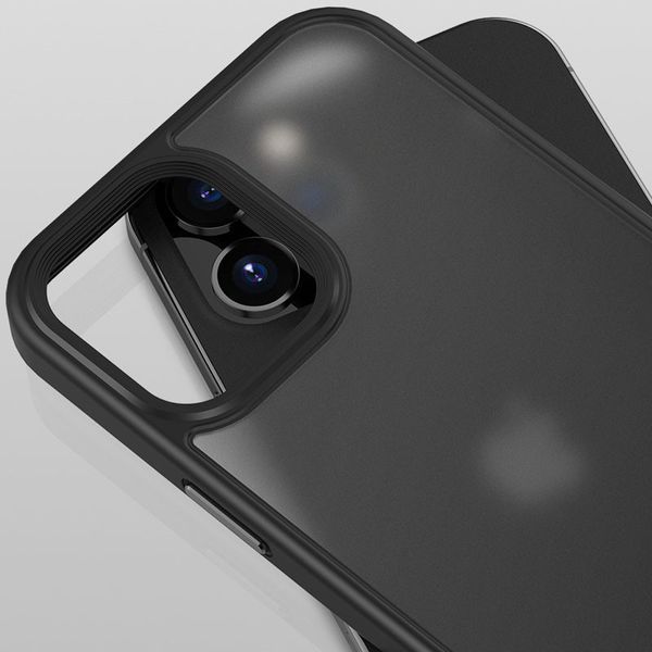 Чехол Metal Buttons для Iphone 12 / 12 Pro Черный 50701
