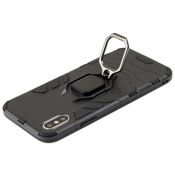 Противоударный чехол Transforme Ring для Iphone X / XS Black 57372