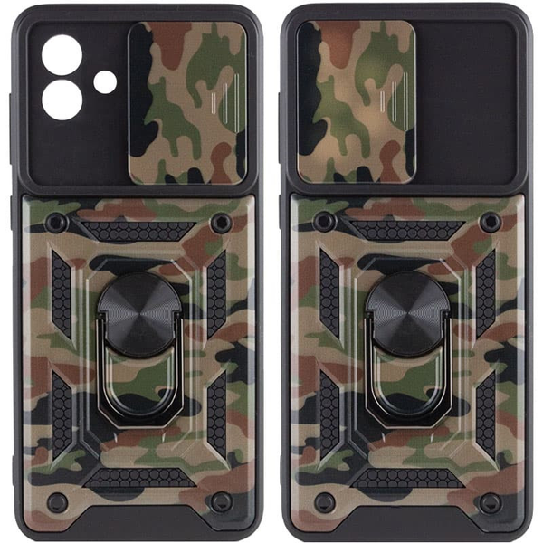 Противоударный чехол Camsh Serg Ring Camo для Samsung Galaxy A04 Коричневый / Army Brown 66423