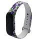 Ремешок Silicone для Xiaomi Mi Band 3/4 Flowers Violet 38736 1