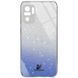 Чехол TPU+Glass Swarovski Full для Xiaomi Redmi Note 10 / Note 10s / Poco M5s Синий 55964
