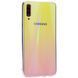 Чехол TPU+Glass Gradient Aurora для Samsung Galaxy A70 2019 A705 Розовый 44308 1