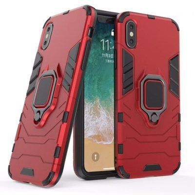 Противоударный чехол Transforme Ring для Iphone X / XS Red 57373