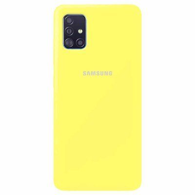Чехол Silicone Cover для Samsung Galaxy A51 Желтый / Yellow 39737