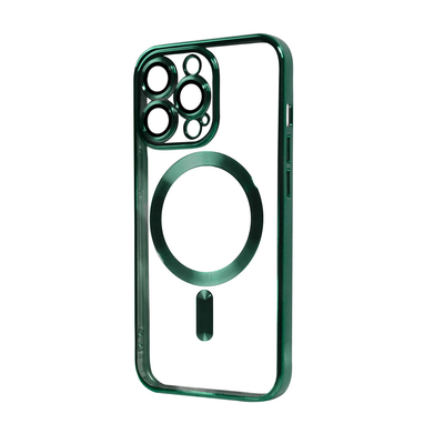 Чехол Xrome MagSafe для Iphone 13 Pro Прозрачный / Green 68633