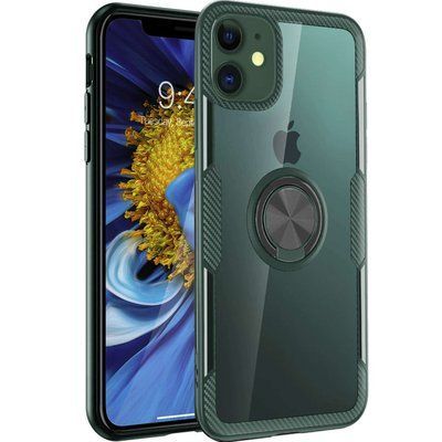 Чохол Din Crystal Magnet Ring для Iphone 11 Темно-зелений 38182