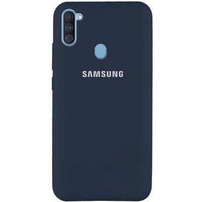 Чохол Silicone Cover для Samsung Galaxy A11 / M11 Синій / Midnight Blue 42290