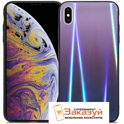 Чохол TPU+Glass DeFabric Gradient для Iphone XS Max Чорний / Black 68279