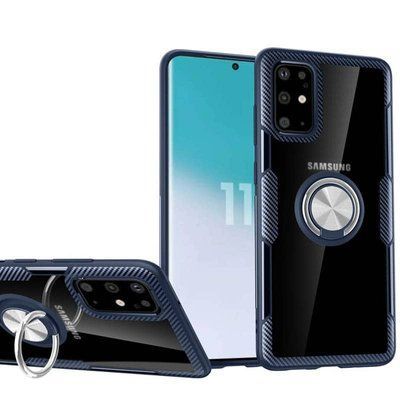 Чохол Din Crystal Magnet Ring для Samsung Galaxy S20 Темно-синій 39199