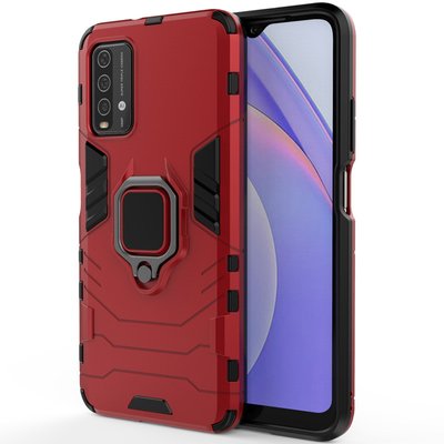 Протиударний чохол Transforme Ring для Xiaomi Redmi 9T Червоний / Dante Red 55355