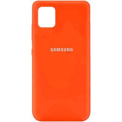 Чехол Silicone Cover для Samsung Galaxy Note 10 Lite Оранжевый / Neon Orange 54794
