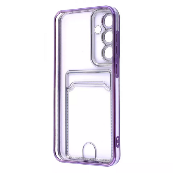 Чехол WAVE Metal Pocket для Samsung Galaxy S24 Plus Прозрачный / Black